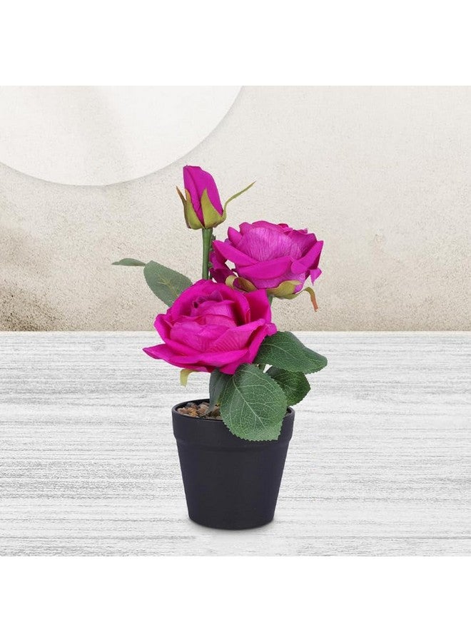 هارتس نباتات صناعية لديكور المنزل|نباتات وهمية داخلية ذات مظهر طبيعي مع أصيص|زهور صناعية للديكور (وردي) - Image 1