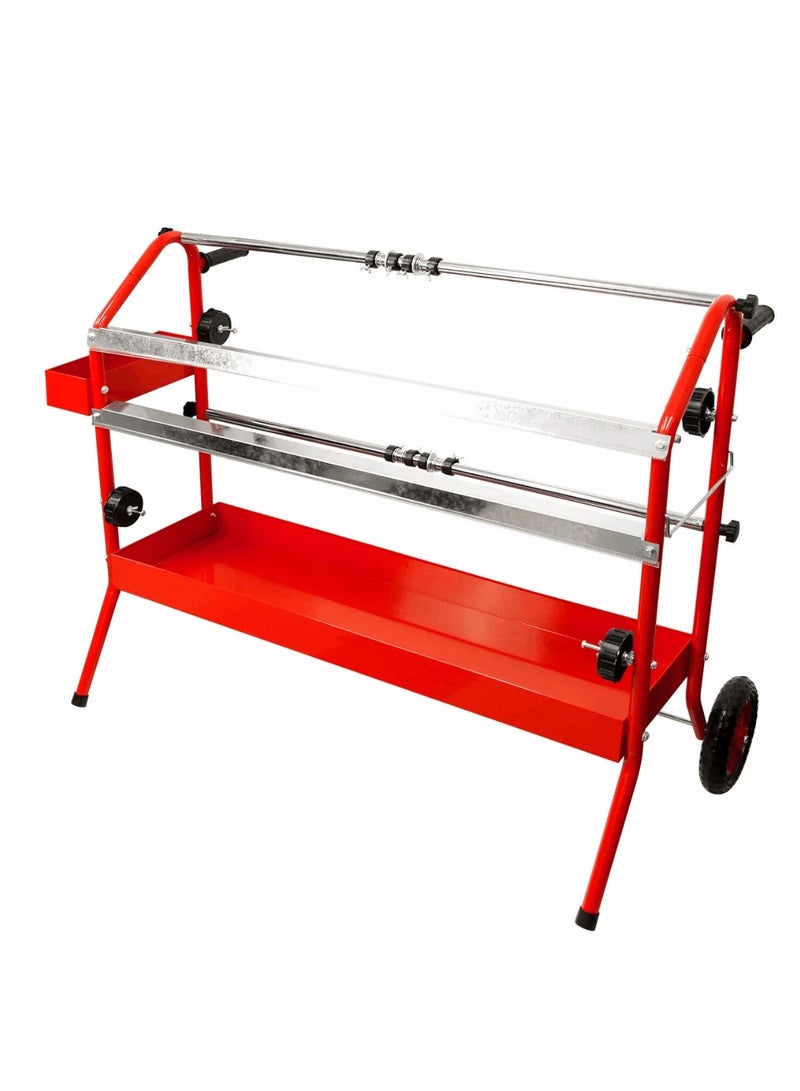 DATO Heavy-Duty Masking Film Paper Stand & cutter with 8-Inch EVA Wheels, Powder-Coated Steel Frame - Image 2