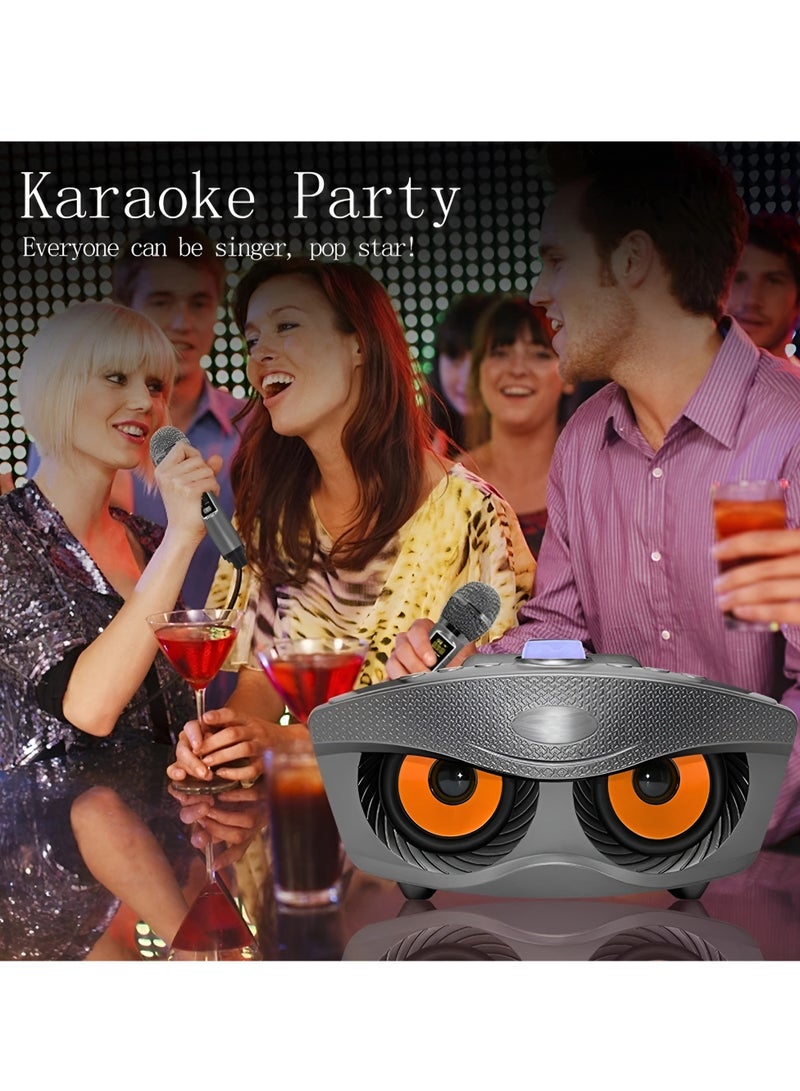 SDRD Wireless Bluetooth Speaker With 2-Piece Mic Rechargeable Portable Speaker - Image 4