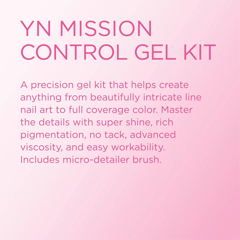 Young Nails Mission Control Precision Gel Kit. Gel Paint for Nail Art, Cure with LED Light. Brush & 12 Assorted Colors for Natural & Artificial Nails - Image 2