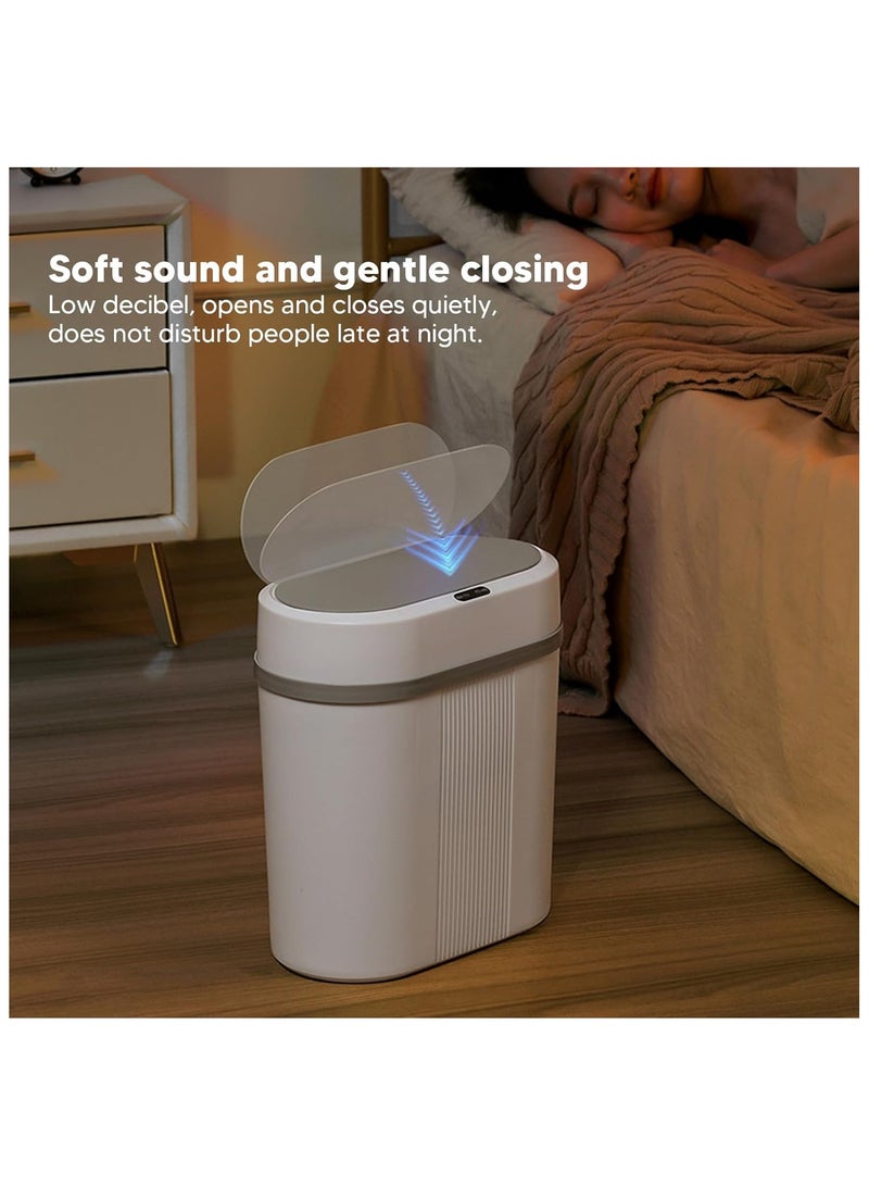 Intelligent Trash Can Automatic Sensor Dustbin Battery Version, Automatic Trash Can, 12L Slim Smart Trash Can, Touchless Garbage Can with Lid, Battery Powered Motion Sensor Trash Can for Bedroom, Bathroom, Office  - Image 2