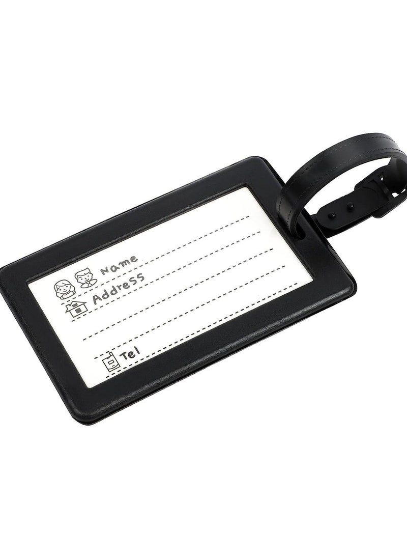Excefore 4 Pcs Luggage Labels for Suitcases Personalized Travel Secure Luggage Tags Premium PU Suitcase Tag for Travel Privacy Protection - Image 3