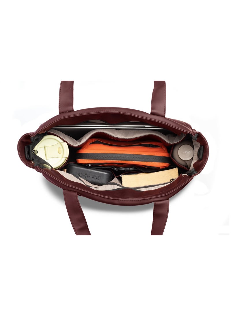 Ar supply Arij Bags — Ar Tote Bag, Waterproof Laptop Tote with Adjustable Crossbody Strap, Multiple Compartments & Bottle Holders - Image 3