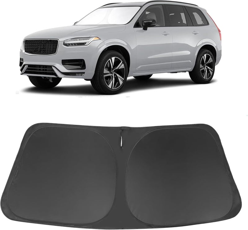 LHFLIVE Windshield Sun Shade Custom Fit for 2016-2024 2025 2026 Volvo XC90 Accessories Foldable Sunshade Sun Blocker Protect Car from Sun Rays & Heat Damage Keep Car Cooler Upgraded simple practical design - Image 1