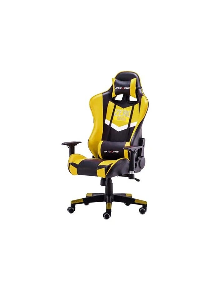 Generic Galaxy Design Adjustable Gaming Chair – Yellow Color, Height & Back Adjustable with Headrest, Backrest, and 170° Recline  - Image 1