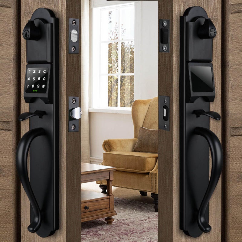 HISAFE Keyless Entry Door Lock with Handle Set Electronic Smart Exterior Door Handleset with Keypad Left Hand - Image 2