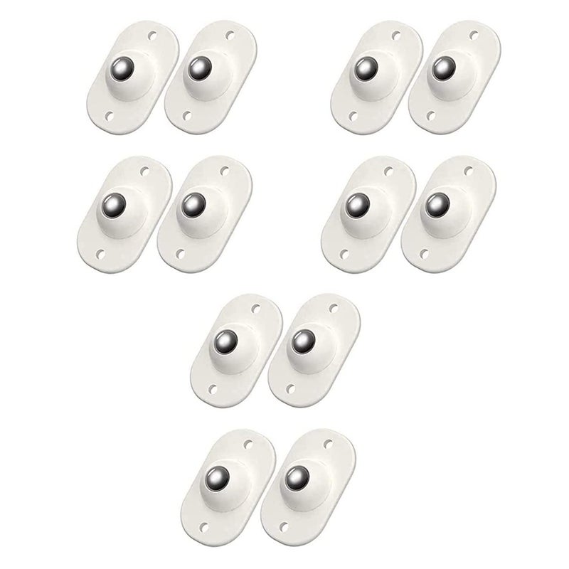 OLWICK Stainless Steel Self Adhesive 360 Degree Rotation Mini Swivel Casters Wheels Pulley Universal Wheels for Furniture Various Storage Boxes Pack Of 12 - Image 1