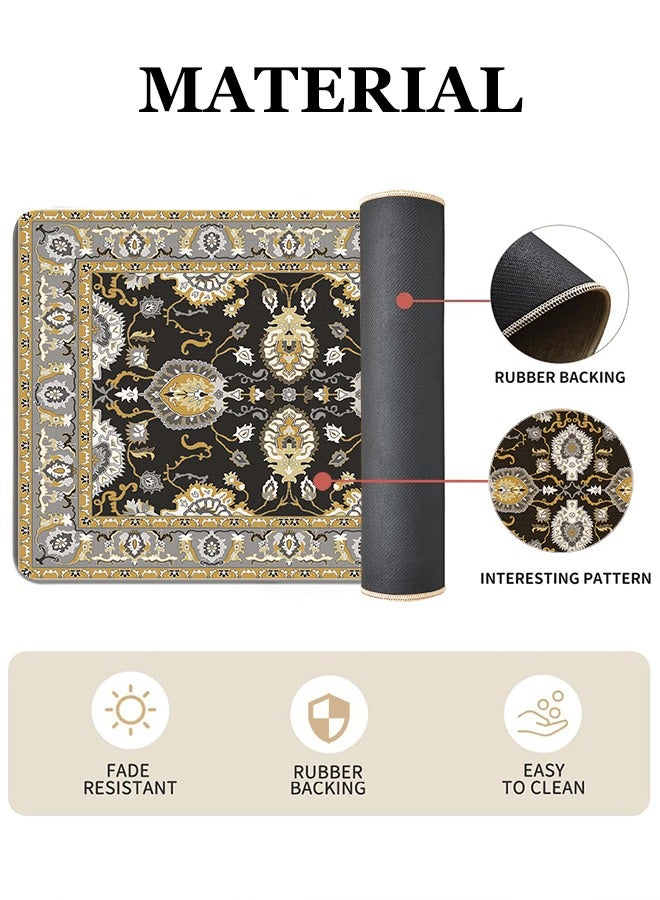 2 PCS Kitchen Floor Mats Rugs Set, Cushion Floor Carpet, Waterproof, Oil Resistant and Anti-Fatigue PU Standing Mat for Kitchen, Floor, Office, Sink, Laundry 45*75CM+45*120CM
