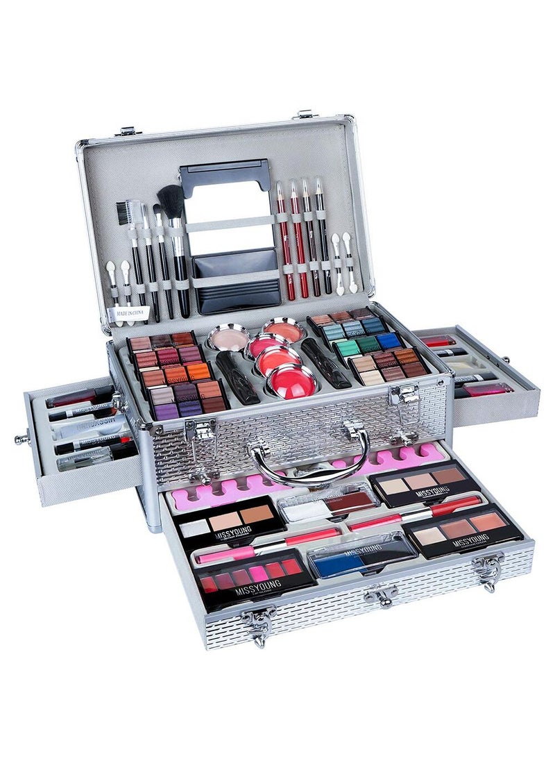 Missyoung - Professional Multifunctional Makeup Kit 106pcs Makeup Tools Eyeshadow Lipstick Mascara Lip Liner Makeup Brush Makeup Artist Makeup Box For Women Full Kit - Image 1