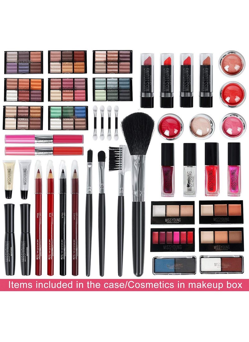 Missyoung - Professional Multifunctional Makeup Kit 106pcs Makeup Tools Eyeshadow Lipstick Mascara Lip Liner Makeup Brush Makeup Artist Makeup Box For Women Full Kit - Image 1