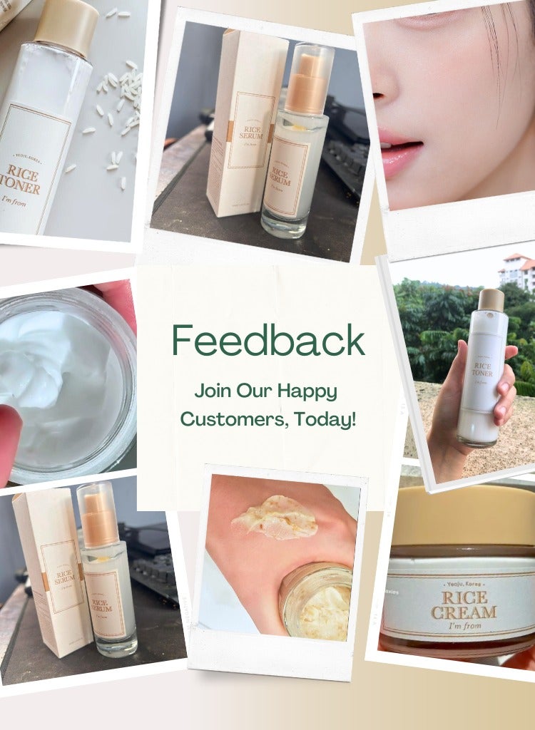 آي أم فروم مجموعة أساسيات الأرز المشع - تونر - مصل للوجه - كريم للوجه وماسك للوجه - Image 2