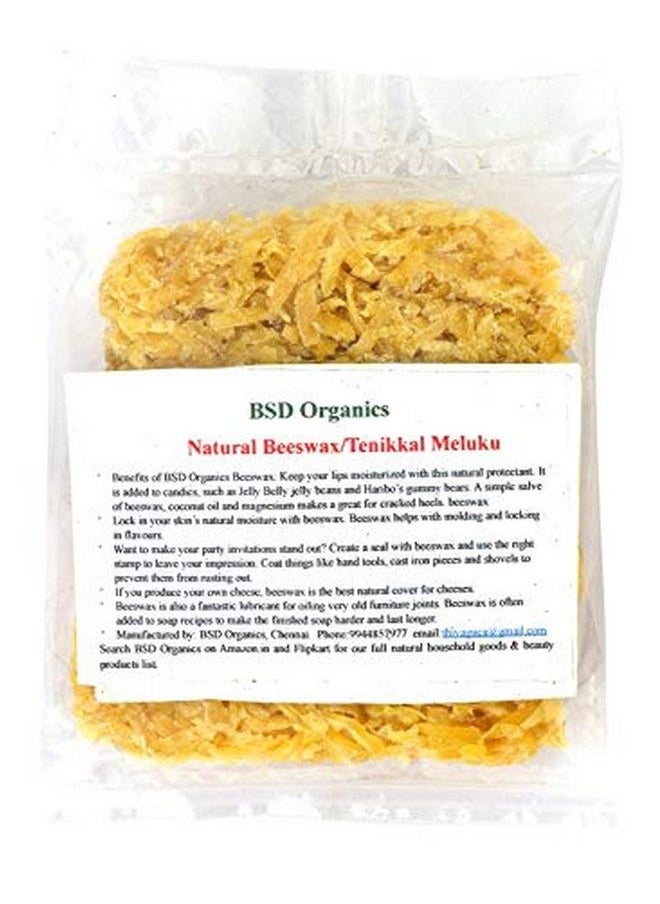 BSD Organics - Natural Granules/Pellet Beeswax/Tenikkal Meluku/Mom For Skin Care Lip Balm Moisturizer Candies And More 100 Grams - Image 1