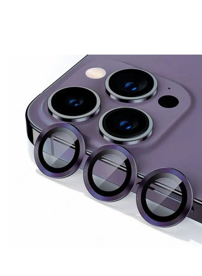 Anti-scratch Tempered Glass Camera Cover For iPhone14 Pro / 14 Pro Max Deep Purple - Image 1