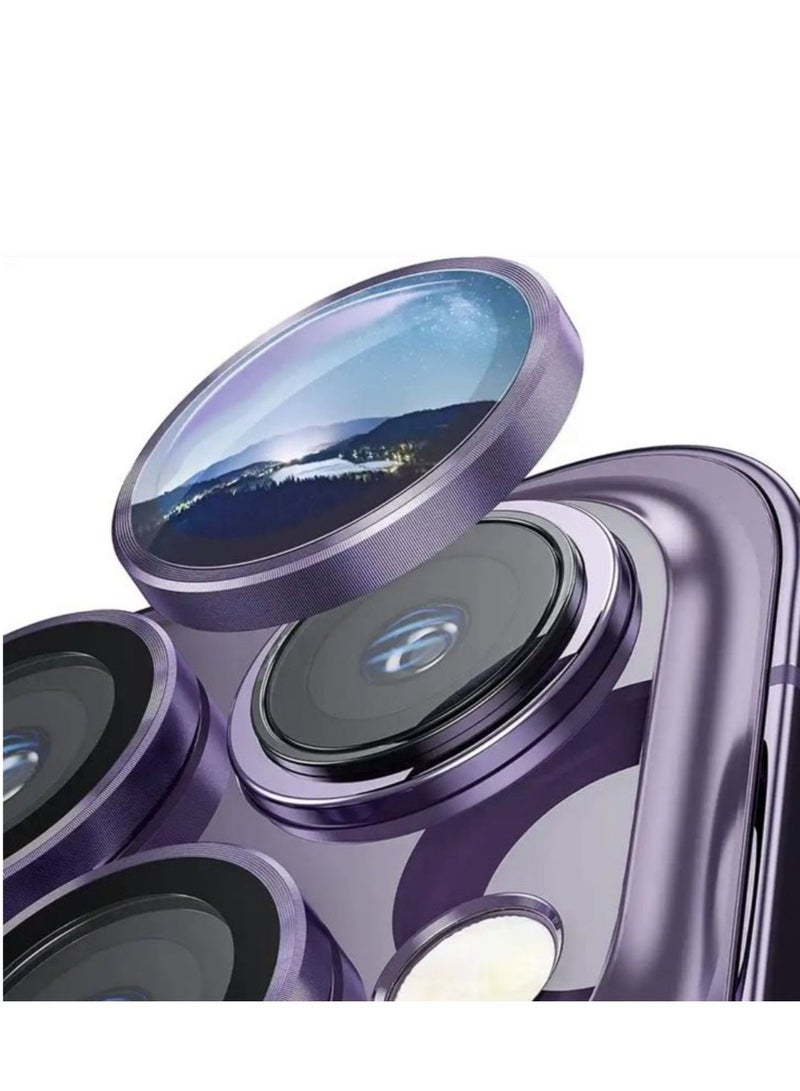 Anti-scratch Tempered Glass Camera Cover For iPhone14 Pro / 14 Pro Max Deep Purple - Image 3