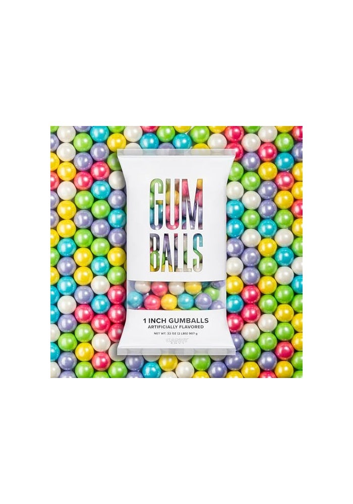 Candy Envy  Shimmer Spring Gumballs  1 Inch  Approximately 113 Gumballs Per 2lb Bag  Bulk Pastel Candy  North American Made  Kosher Certified - Image 1