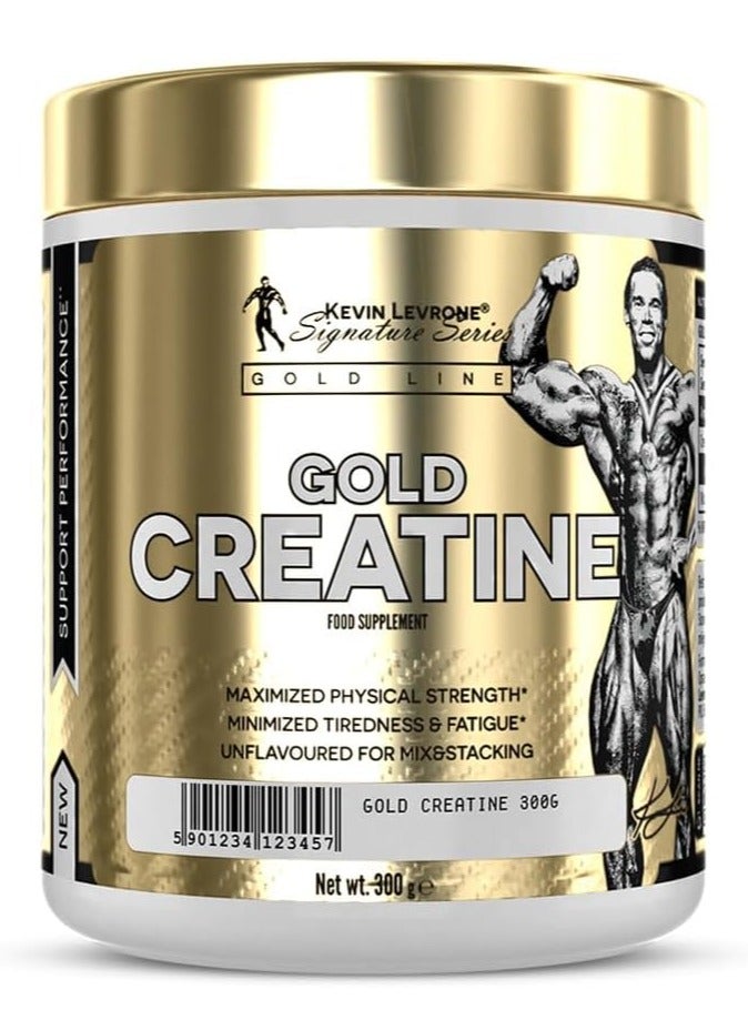 Gold Creatine Monohydrate Powder 300g – Orange Mango Flavor, Micronized Creatine for Muscle Strength & Recovery