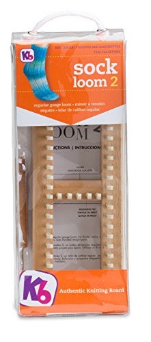 Authentic Knitting Board Sock Loom 2, Regular Gauge Adjustable Loom, 100% Hardwood - Image 1