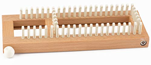 Authentic Knitting Board Sock Loom 2, Regular Gauge Adjustable Loom, 100% Hardwood - Image 2