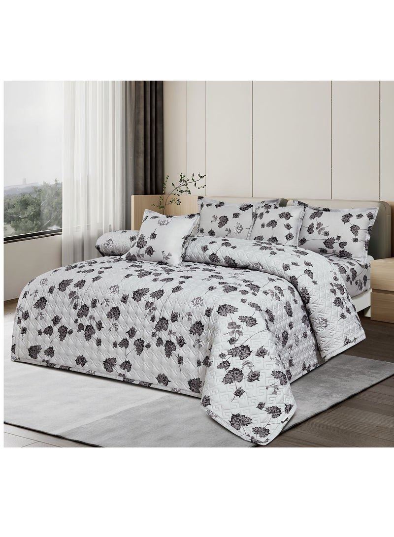 مينجلي طقم لحاف نفرين حشوه مضغوط ثابته مكون من6قطع مقاس كنج 220*240سم