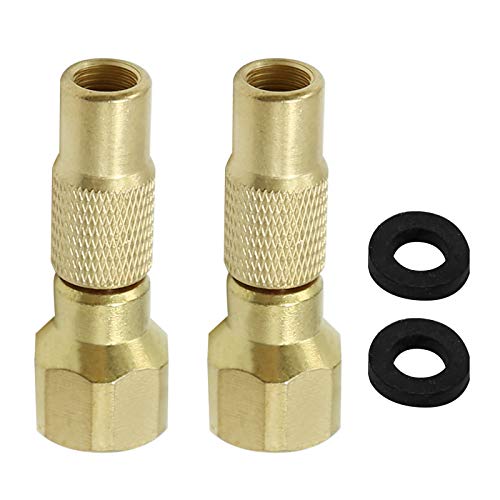 Anxingo أنكسينغو هواء تشاك لولبي، 2 قطع تشاك هواء ثقيل للضغط على الإطارات لملحقات مقياس ضغط الإطارات - Image 1