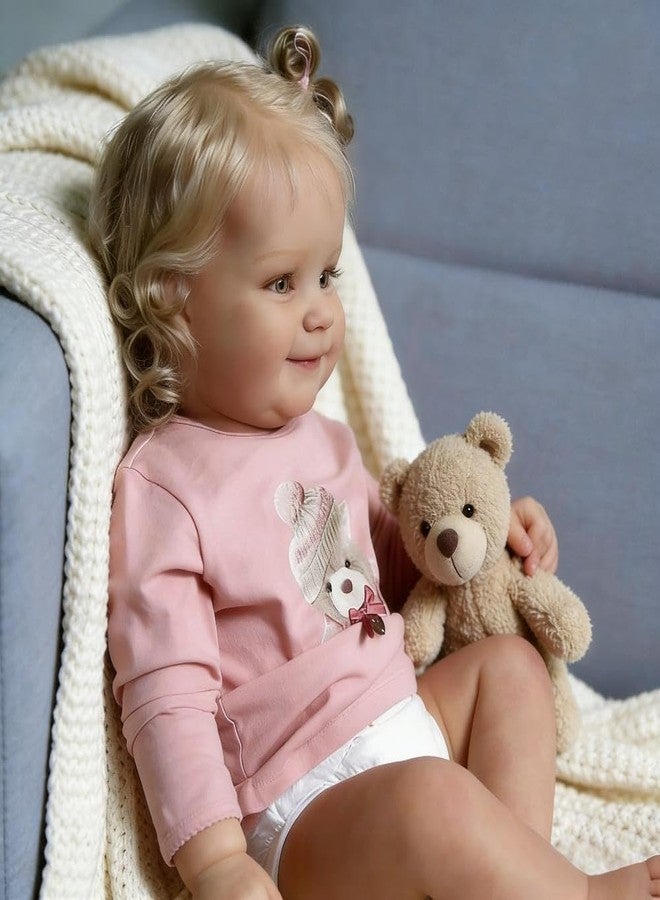 Zero Pam 20 Inch Realistic Baby Dolls Girl Toddler,Lifelike Full Soft Vinyl Body Reborn Baby Dolls with Blonde Hair That Look Real Cute Newborn Babies Doll with Feeding Toy for Kids Age 3+ - Image 5