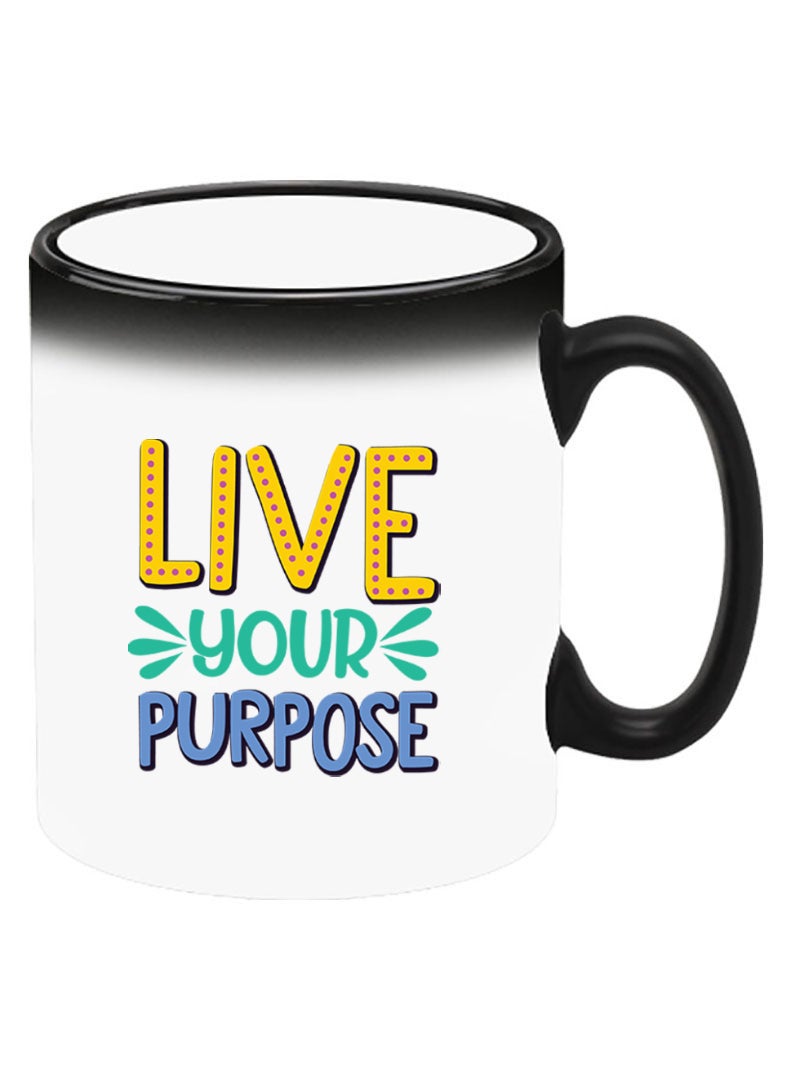 Theodor Color Changing Heat Sensitive Ceramic Mug, Image Revealed When HOT Liquid is Added! Live your purpose - Image 2