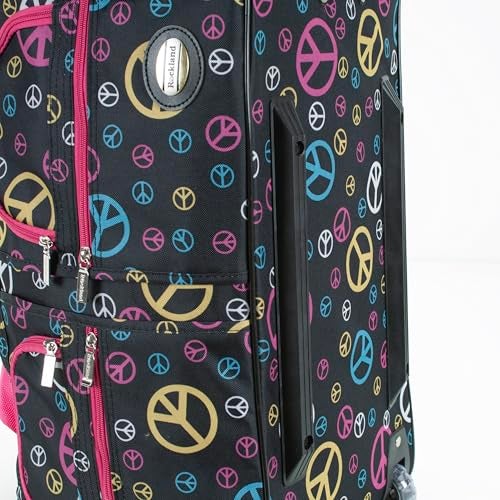 Rockland Rolling Duffel Bag, Peace, 22" - Image 5
