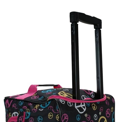 Rockland Rolling Duffel Bag, Peace, 22" - Image 3