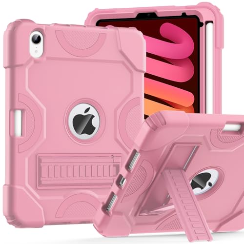 Cantis Case for iPad mini 7 A17 Pro 2024/ iPad mini 6 2021 8.3 Inch, Heavy Duty Shockproof Cover for iPad mini 7th/ 6th Generation 8.3" with Pencil Holder, Rose Gold - Image 1