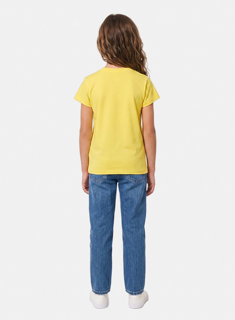 Andora Regular Fit Slip On Printed Girls T-Shirt - Yellow - Image 2