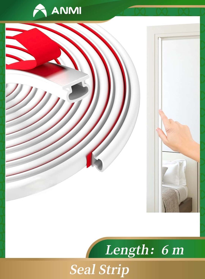 Anmi 6m Self-adhesive  Seal Strip for Windows, Door Rubber Weather Seal Strip - Image 1