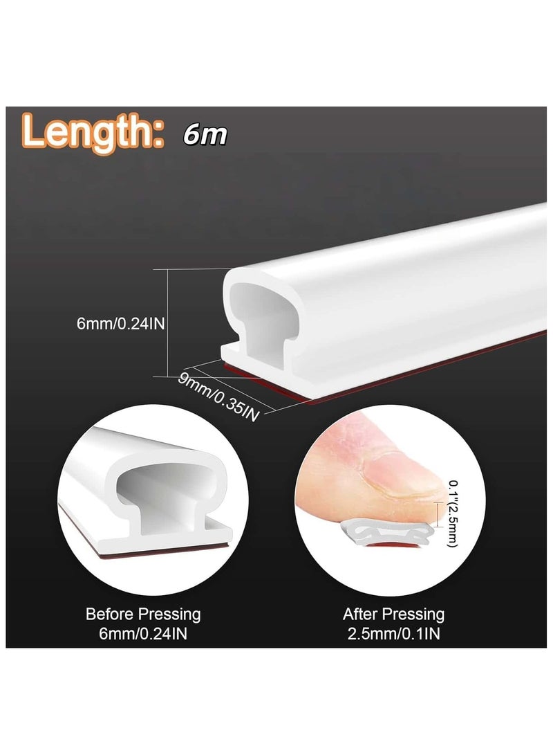 Anmi 6m Self-adhesive  Seal Strip for Windows, Door Rubber Weather Seal Strip - Image 2