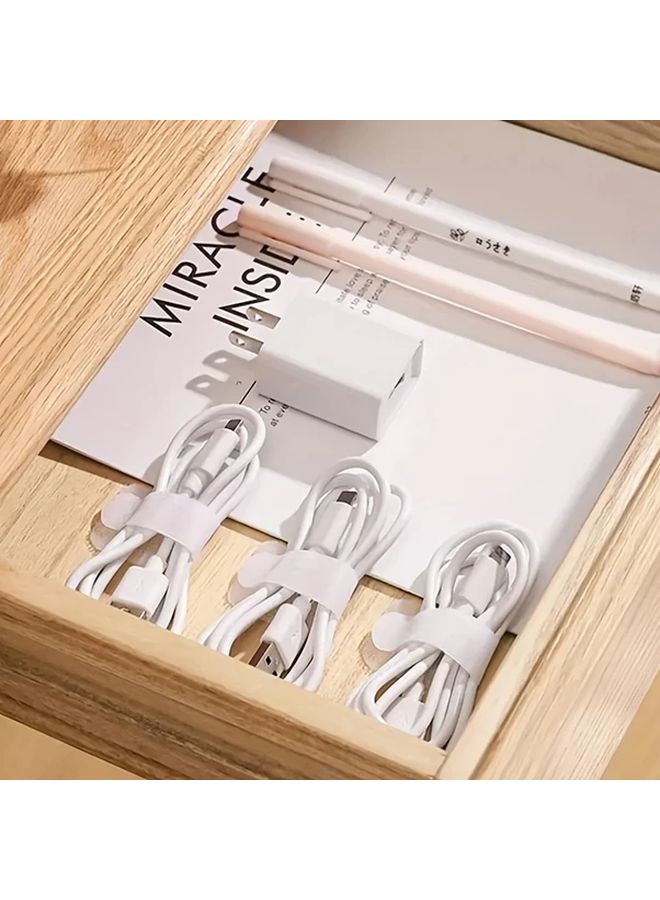 10 Pieces Black Reusable Cable Ties Cord Management Kit For Home Office - Image 4