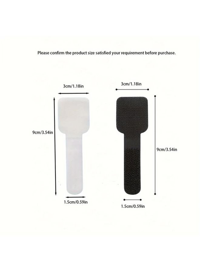 10 Pieces Black Reusable Cable Ties Cord Management Kit For Home Office - Image 3