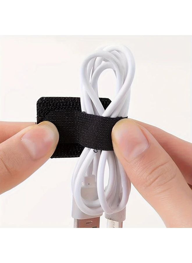 10 Pieces Black Reusable Cable Ties Cord Management Kit For Home Office - Image 1