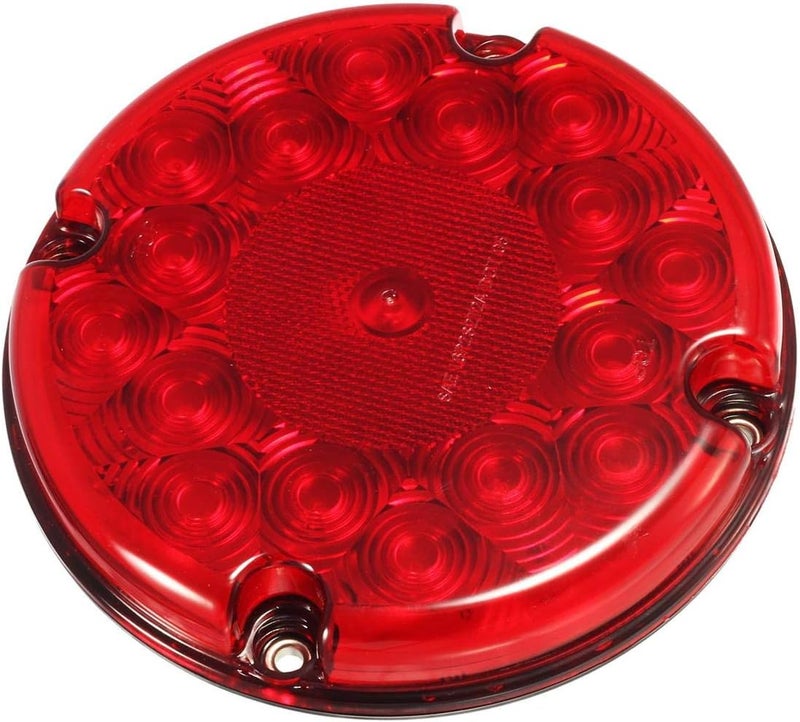 Partsam 2Pcs 7 Inch Round Led Trailer Tail Lights Red 17 LED with Inner Reflex Lens - Image 5