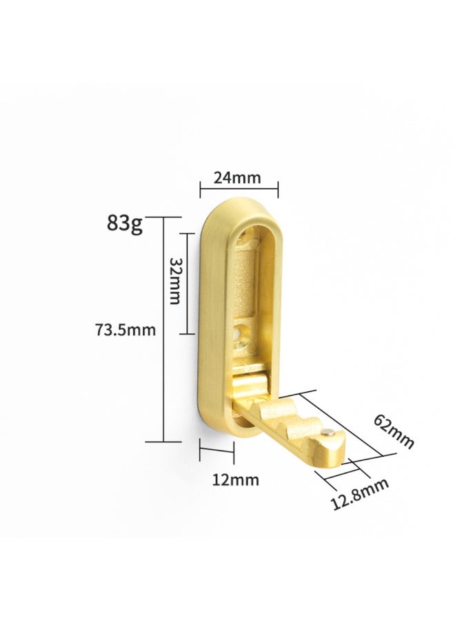 4PCS Folding Coat Hook, Heavy Duty Wall Hooks Made of Zinc Alloy, Foldable Gold Wall Hooks for Hanging Coats, Scarves, Hats, Bathrobes, Keys, Bags (Gold) - Image 2