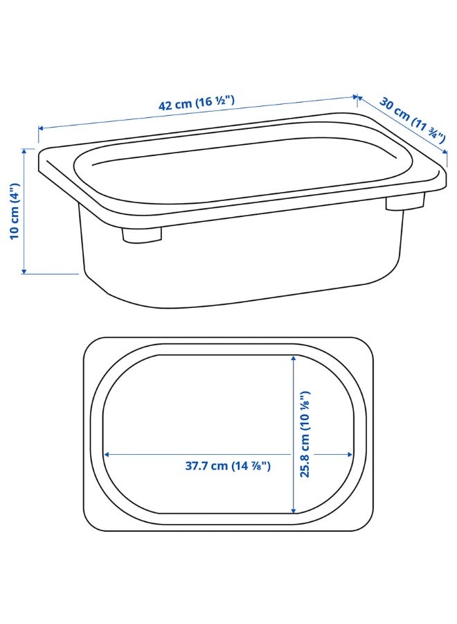 TROFAST Storage box, white, 42x30x10 cm - Image 3