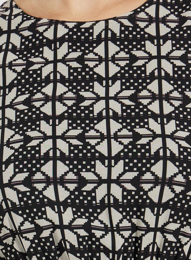 Styli Printed Chiffon Dress - Image 3