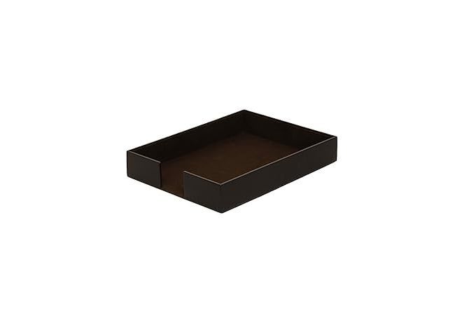 AZYEEA - Paper Tray Document Leather File | Organizer Office Table Accessories | Office Organizer Office Accessories Stationary Rectangular Paper Tray, Brown Tray, Desk Table - Image 4