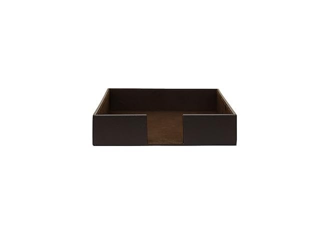 AZYEEA - Paper Tray Document Leather File | Organizer Office Table Accessories | Office Organizer Office Accessories Stationary Rectangular Paper Tray, Brown Tray, Desk Table - Image 3