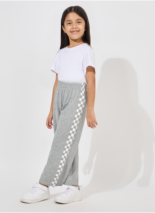 Styli - Checkered Print Relaxed Fit Joggers - Image 1