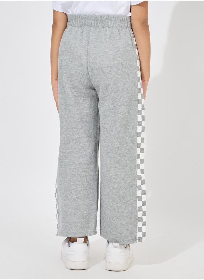 Styli - Checkered Print Relaxed Fit Joggers - Image 1