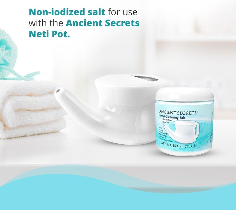 Ancient Secrets Nasal Cleansing Salt - 10 oz Jar (Pack of 3) - Non-Iodized Pure Salt for Nasal Hygiene - Image 4