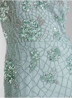 Namshi x Strappy Embellished Evening Dress  - Image 4