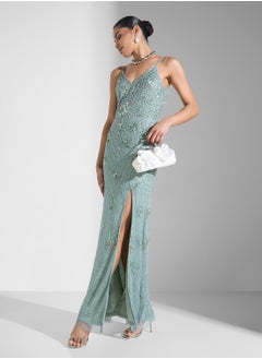 Namshi x Strappy Embellished Evening Dress  - Image 5