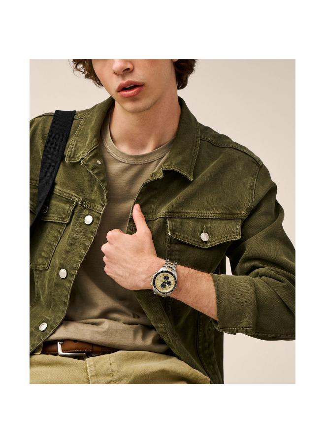 فوسيل ساعة يد كلاسيكية من الفولاذ المقاوم للصدأ بعقارب - Image 4