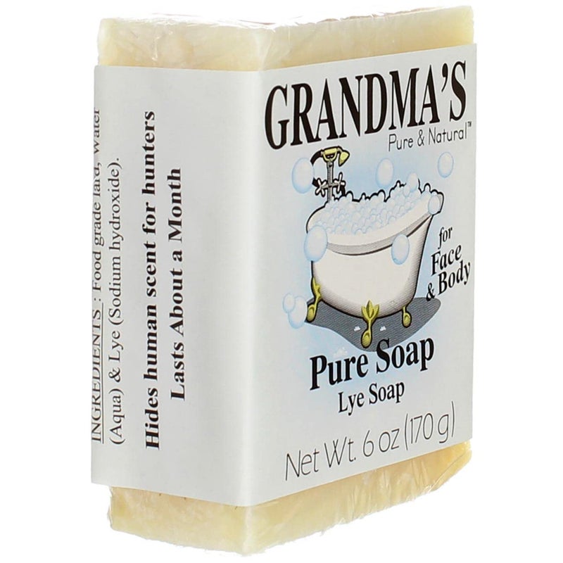 ldreamam Grandma's Pure Lye Soap Bar - 6.0 oz Unscented Face & Body Wash Cleans with No Detergens, Dyes & Fragrances - 60018 (4 Pack) - Image 3