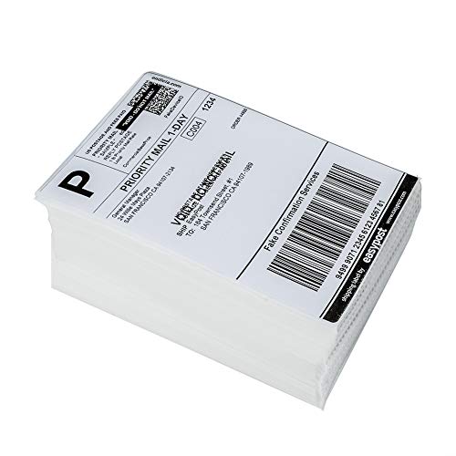 9527 Product Fanfold 4 x 6 Direct Thermal Labels White Perforated Shipping Labels, 1000 Label per Stack,1 Stack - Image 3