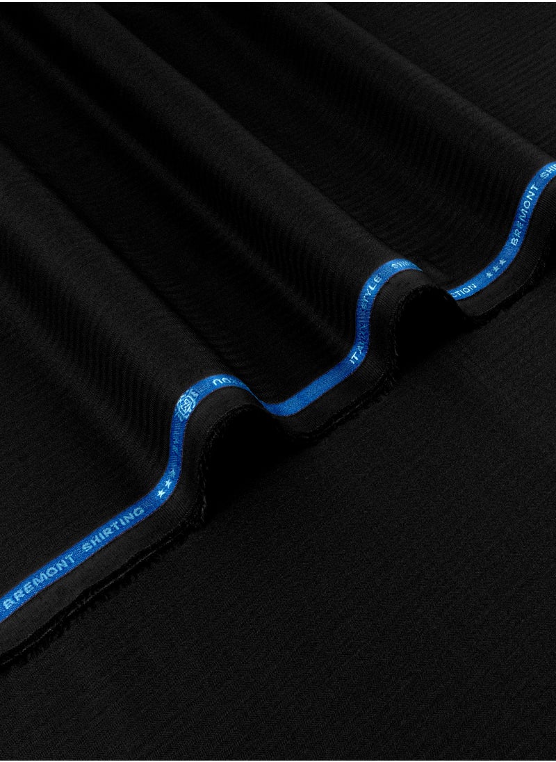 Narkin's Bremont Shirting - Unstitched Kandura Fabric - Summer Blended (Black) 